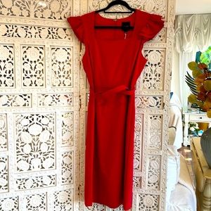 Alex Marie Ruffle Red Dress 8 Christmas party